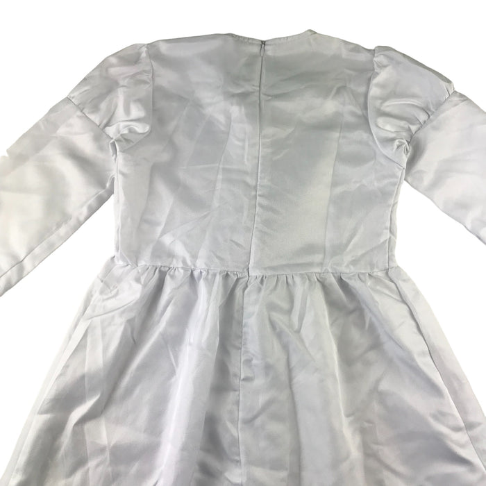 10-11 years frilled hem white dress costume