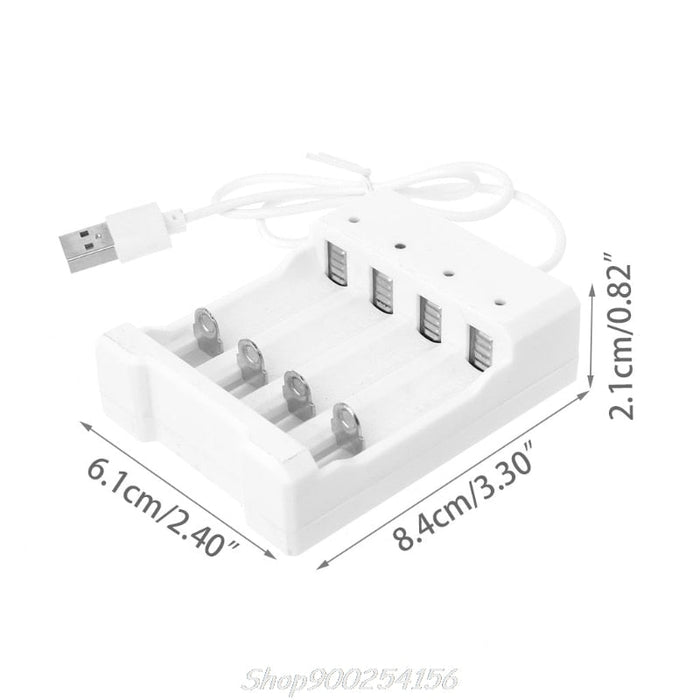 1.2V Universal Smart 4-Slot AA/AAA Rechargeable Battery Charger Adapter USB Plug