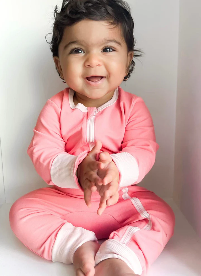 2-Way Zip Romper - Strawberry