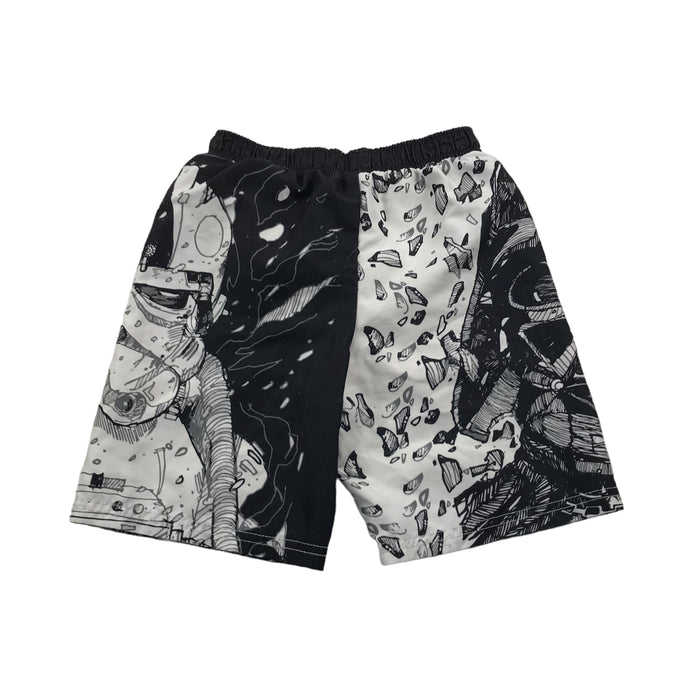 5-6 years black white Star Wars swim trunks