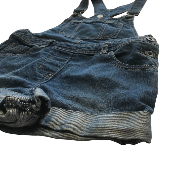 6-7 years blue denim shorts dungaree