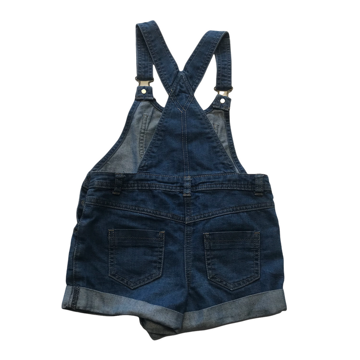 6-7 years blue denim shorts dungaree