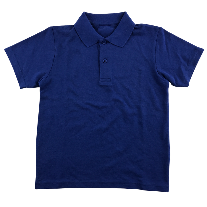 6-7 years royal blue unisex school polo shirt