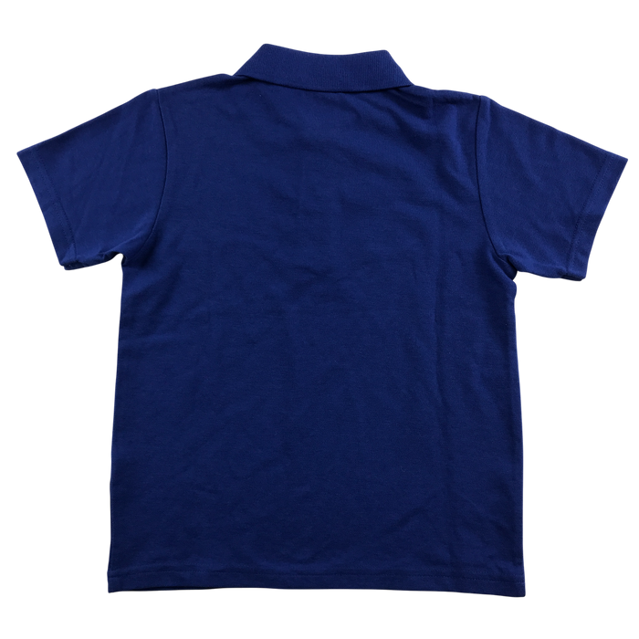 6-7 years royal blue unisex school polo shirt