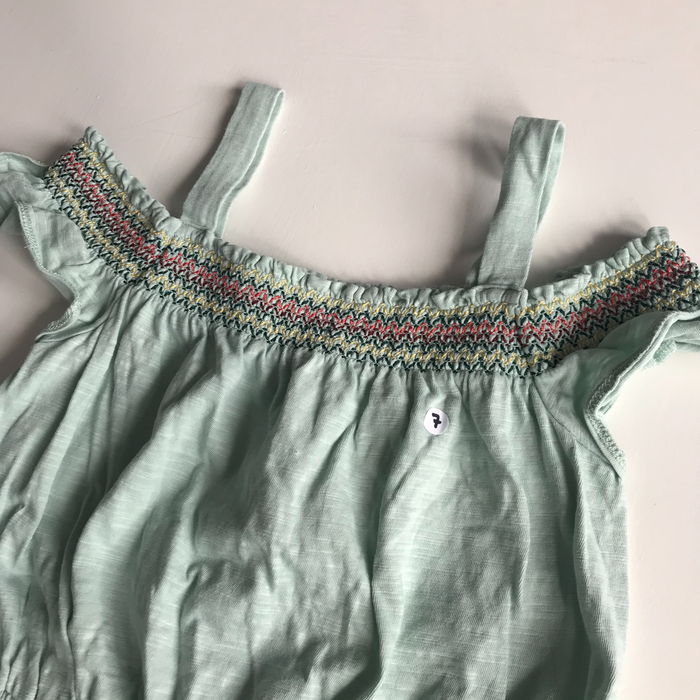 7-8 years green playsuit
