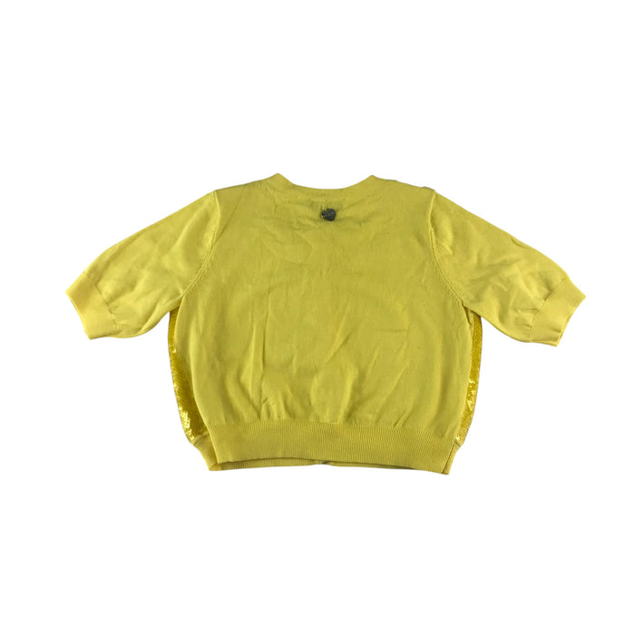 7-8 years yellow sequin twinset cardigan