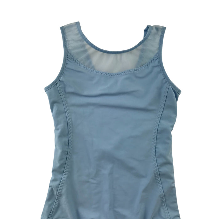 9-10 years  blue sleeveless leotard