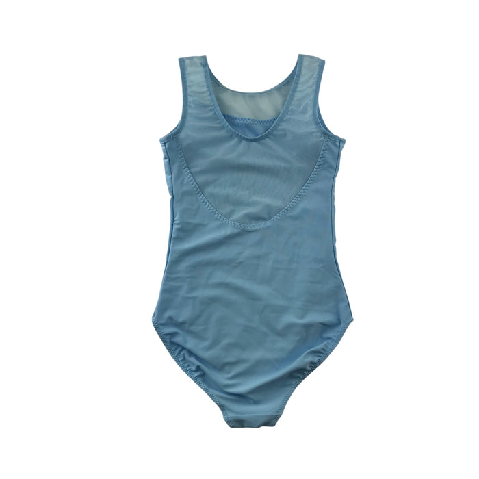 9-10 years  blue sleeveless leotard