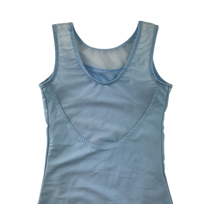 9-10 years  blue sleeveless leotard