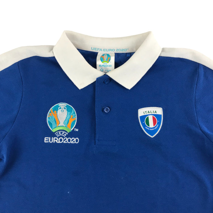9-10 years blue white UEFA Euro 2020 Italia polo shirt