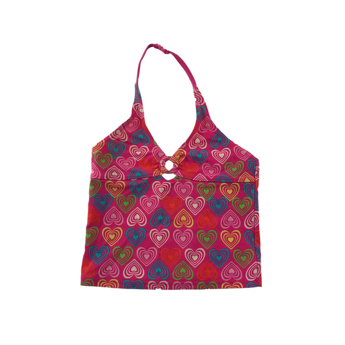 9-10 years pink blue  heart bundle two swim tops