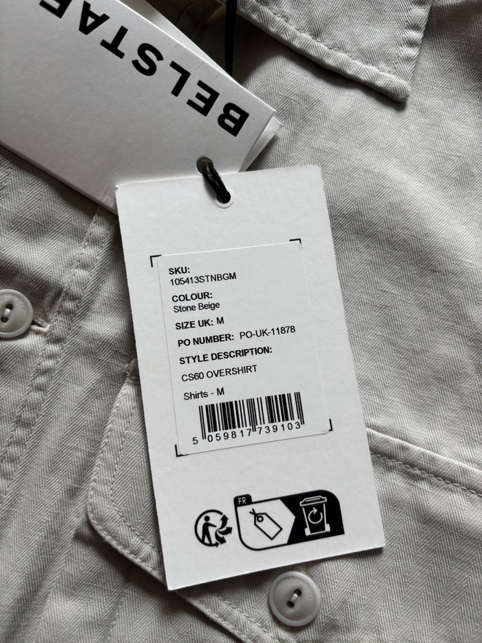 Belstaff Cotton Overshirt Jacket In Stone