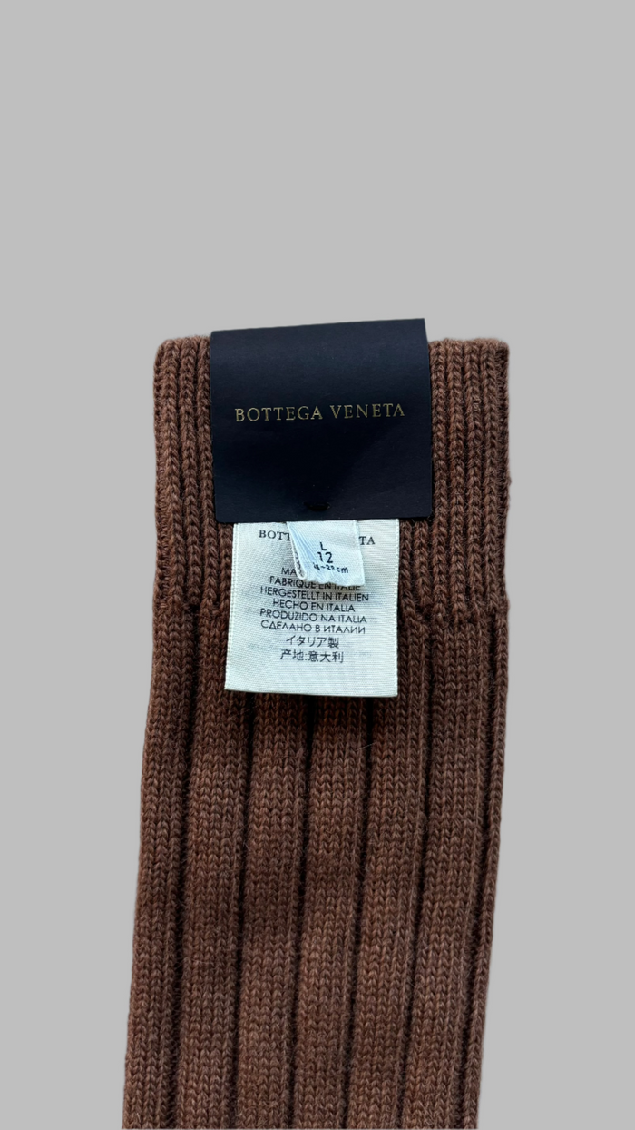 Bottega Veneta Brown Wool Alpaca Ribbed Socks