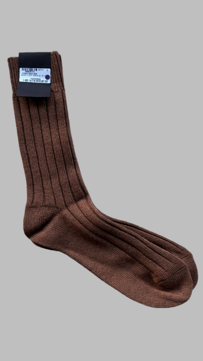 Bottega Veneta Brown Wool Alpaca Ribbed Socks