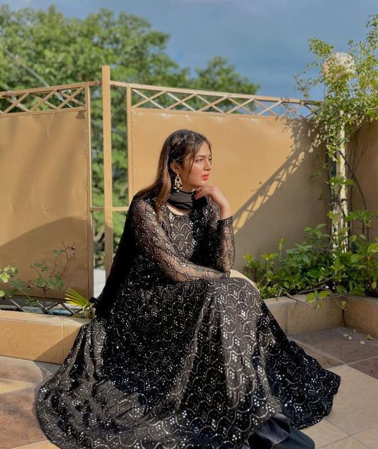 Aakansha Balck Anarkali Suit Set