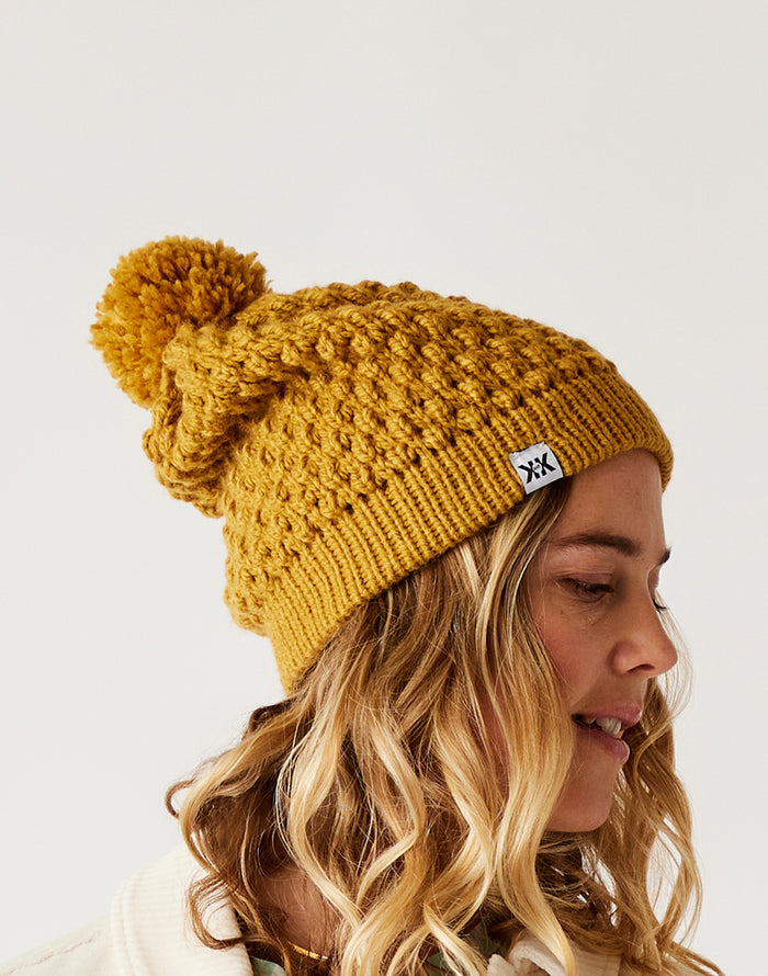 Abby Pom Beanie: Wood - FINAL SALE