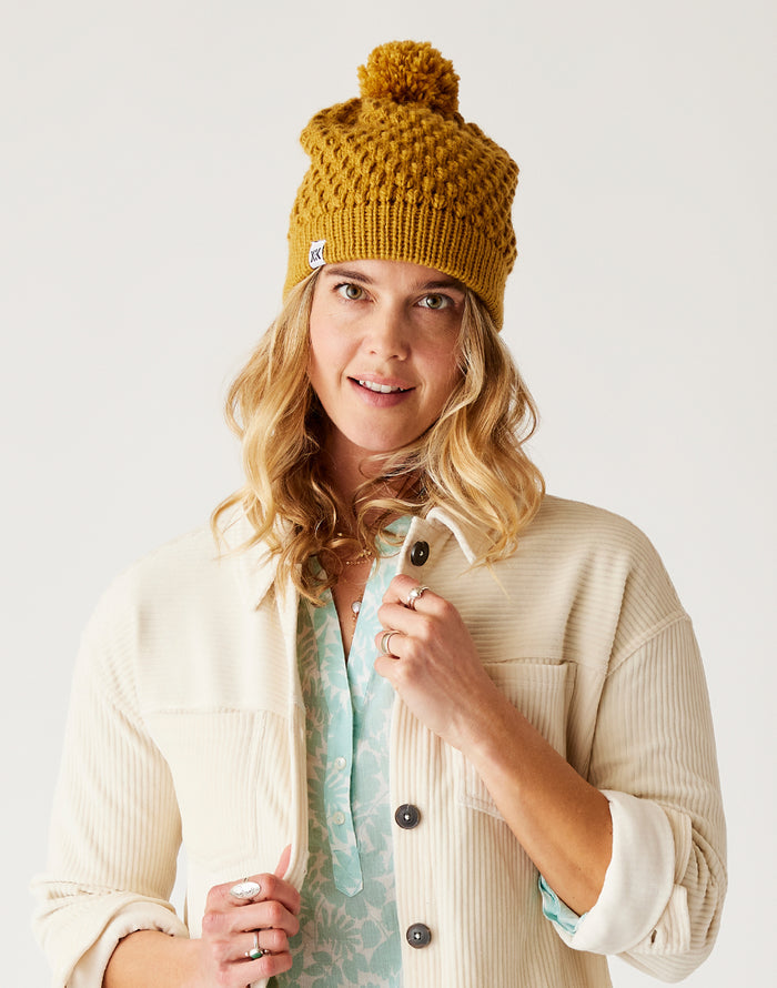Abby Pom Beanie: Wood - FINAL SALE
