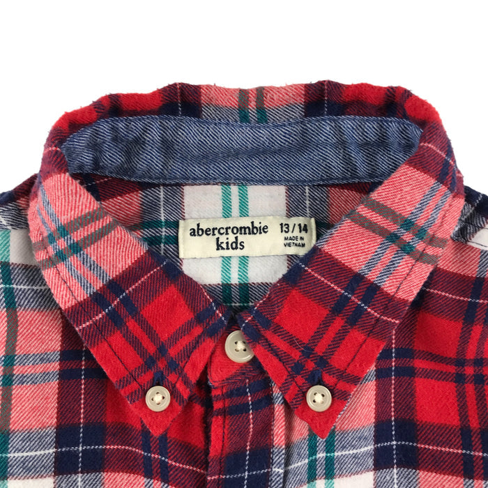 Abercrombie & Fitch shirt 13-14 years red checked buttoned cotton shirt