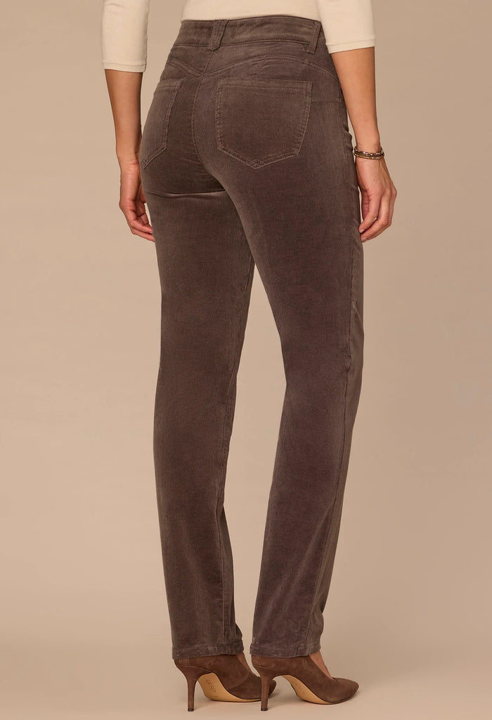 "Ab"solution® Mid-Rise Corduroy Straight Leg Trousers