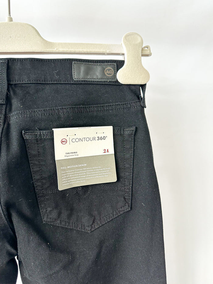 AG Jeans Prima Black Skinny Cigraette Leg Jeans