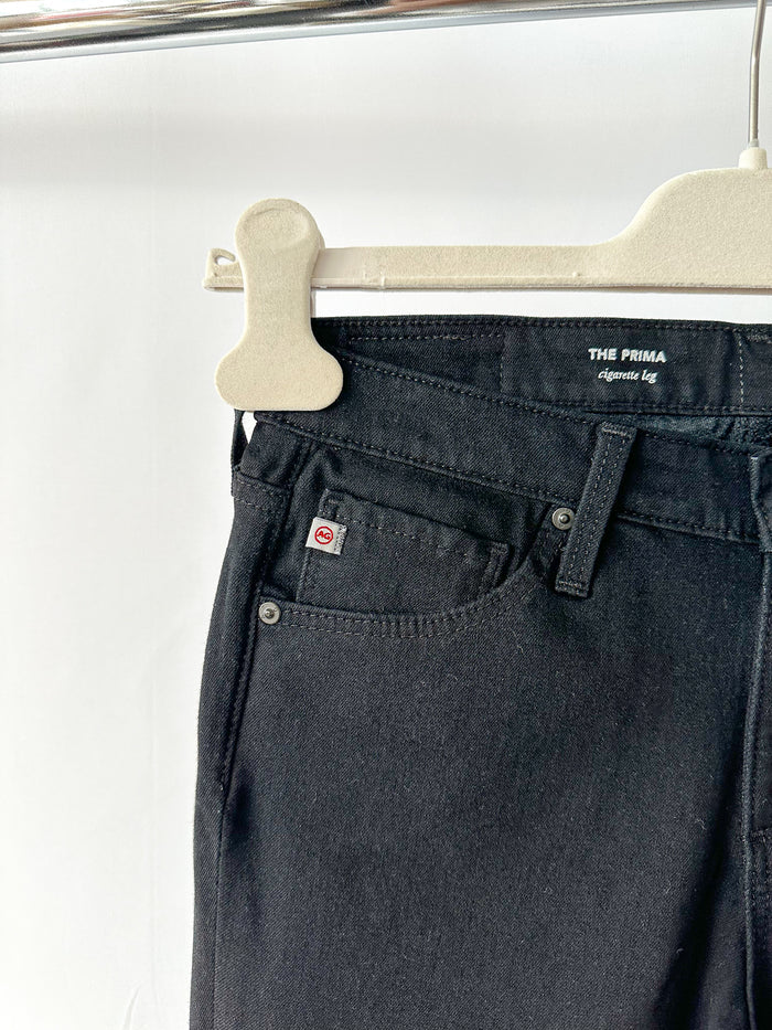 AG Jeans Prima Black Skinny Cigraette Leg Jeans