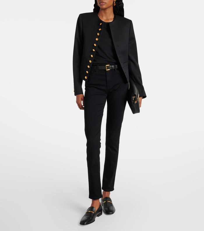 AG Jeans Prima Black Skinny Cigraette Leg Jeans