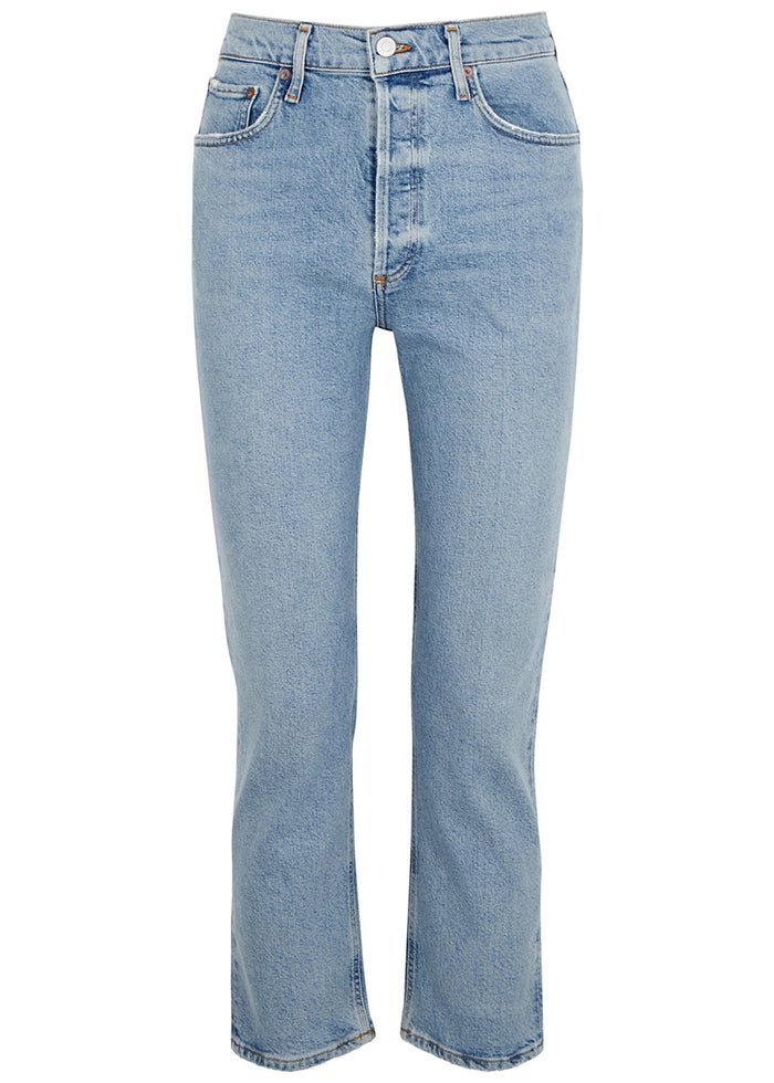 Agolde Riley High Rise Straight Crop Jeans