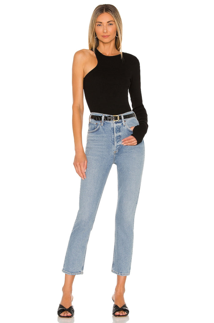 Agolde Riley High Rise Straight Crop Jeans