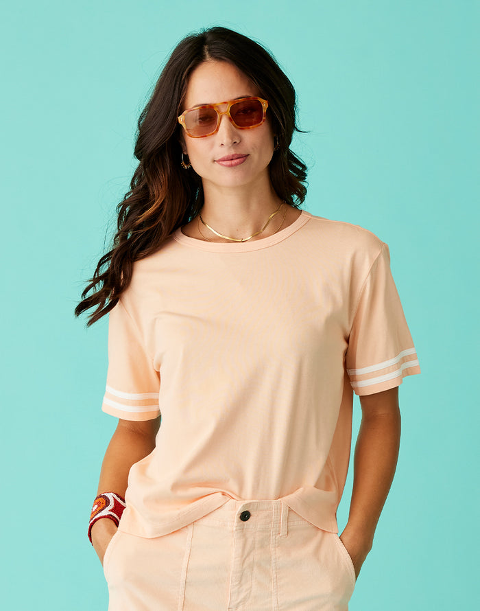 Ainslee Boxy Tee: Peach - FINAL SALE