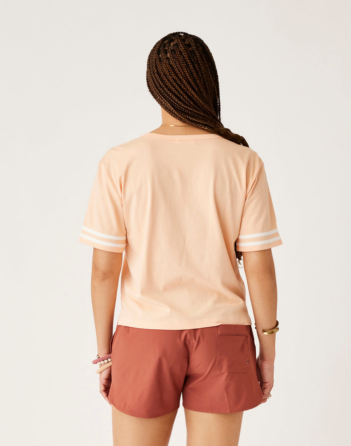 Ainslee Boxy Tee: Peach - FINAL SALE