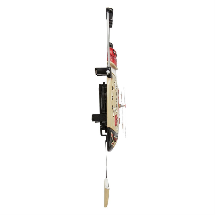 Allen Designs - Floral Tea Kettle Swing Pendulum Wall Clock P1706
