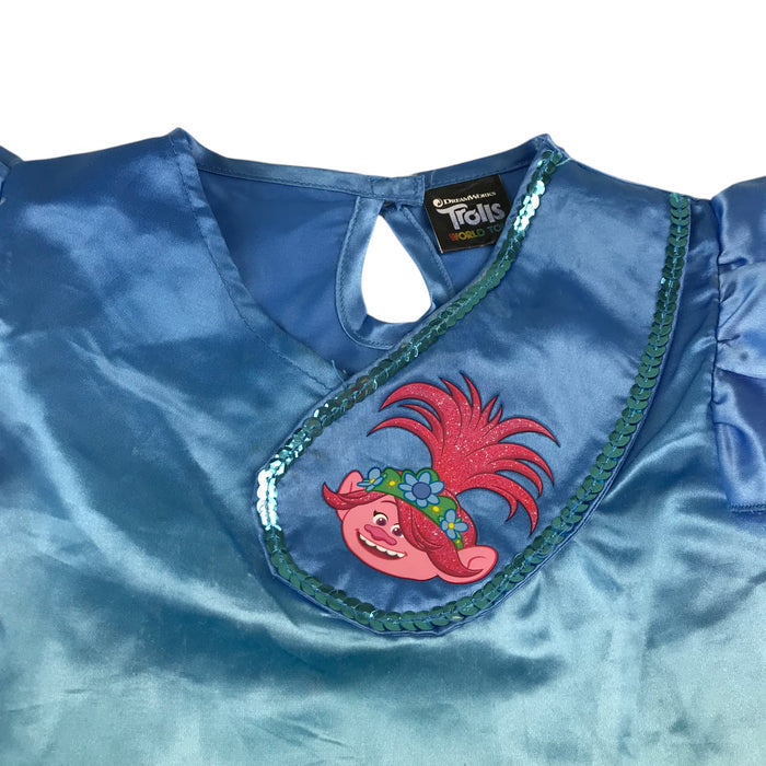 Amscan 4-6 years blue pink Trolls movie Poppy dress costume