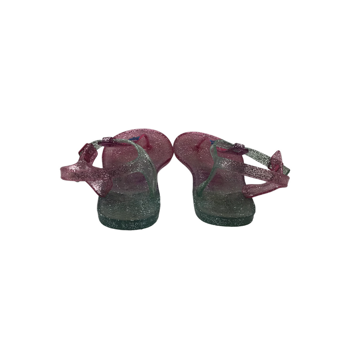 Angels size UK 2 pink glitter jelly walking sandals
