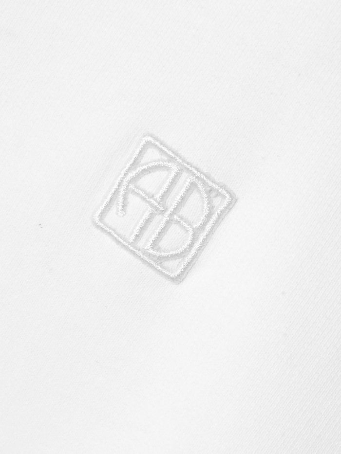 Anine Bing Miles White Logo Embroidered Sweatshirt