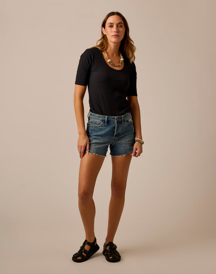 Asher Rib Top: Black