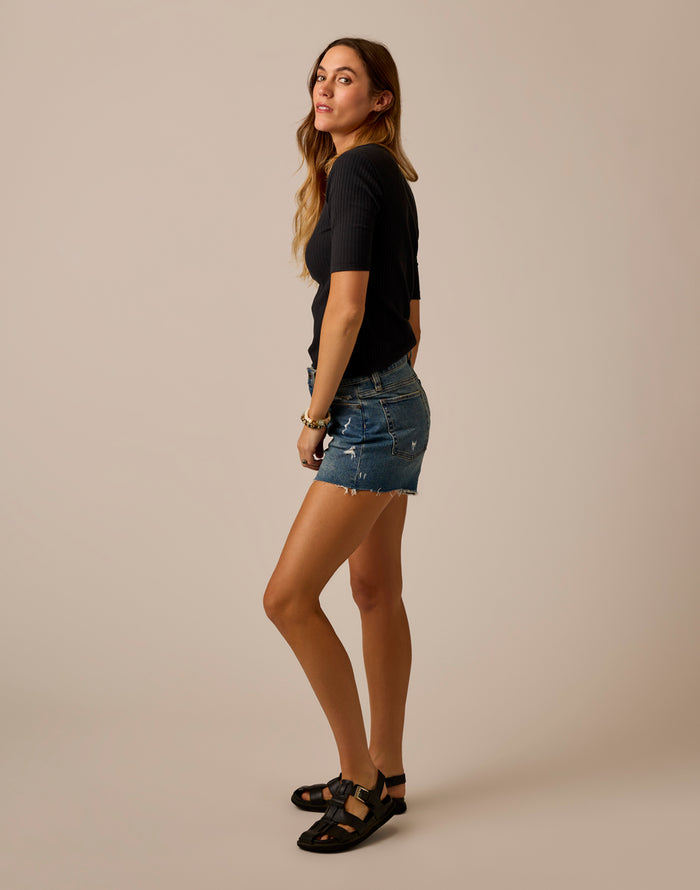 Asher Rib Top: Black