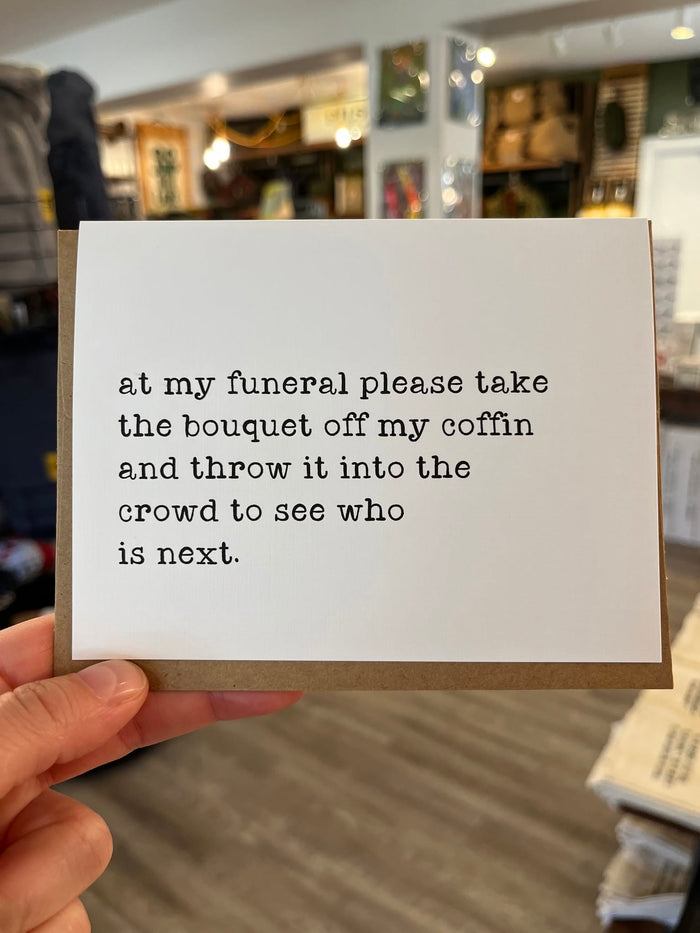 At My Funeral Card