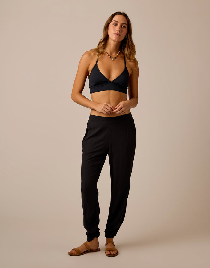 Avery Beach Pant: Black