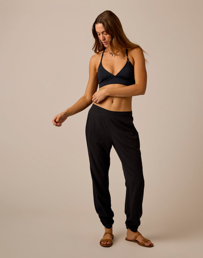 Avery Beach Pant: Black