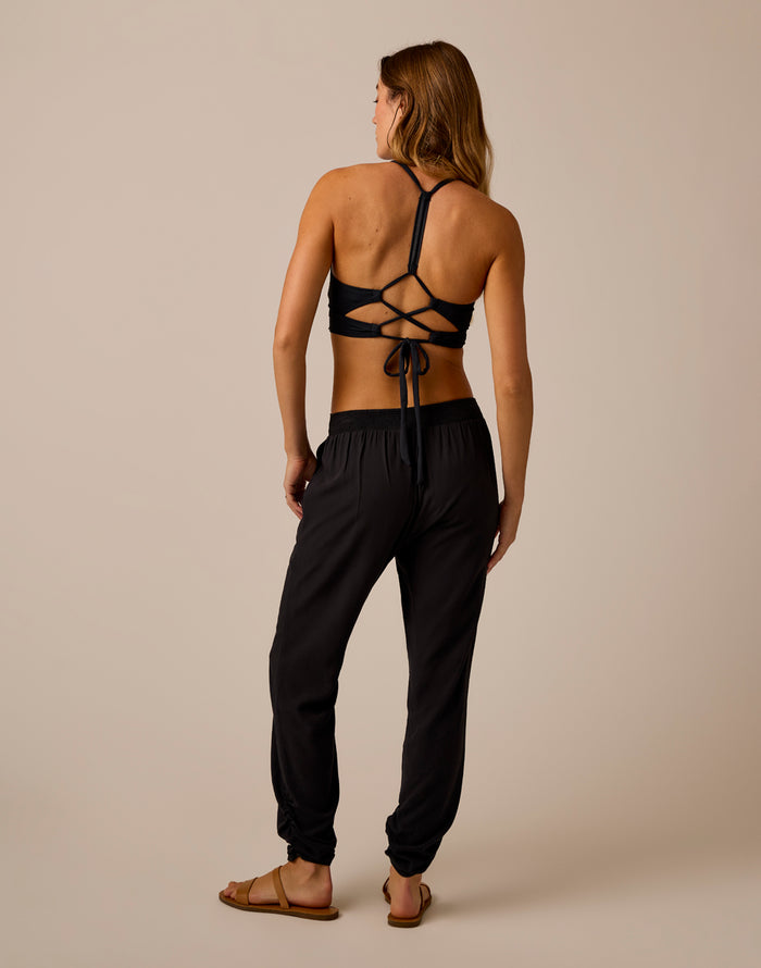 Avery Beach Pant: Black