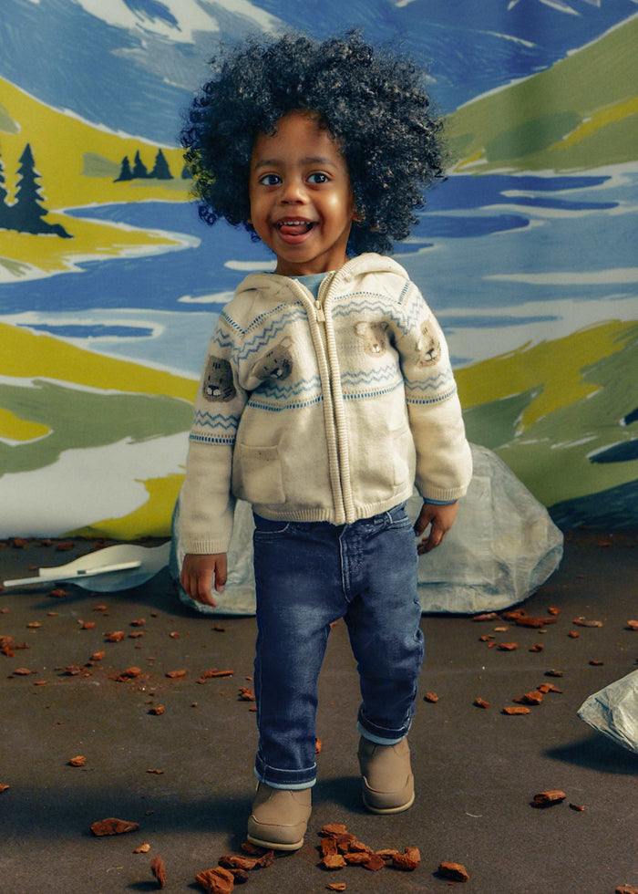 Mayoral baby boy dark denim stretch jeans, photo 2