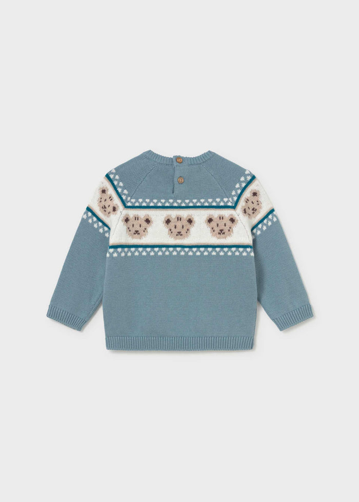 Mayoral baby boy teddy bear jacquard sweater, photo 3