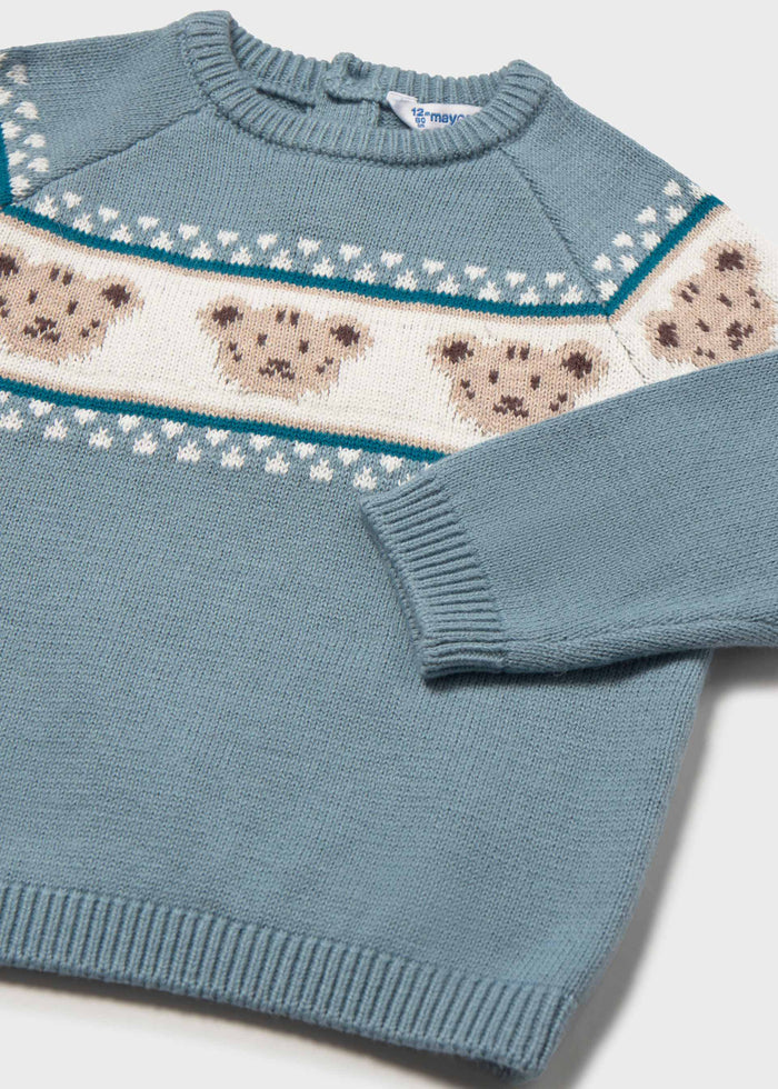 Mayoral baby boy teddy bear jacquard sweater, photo 4