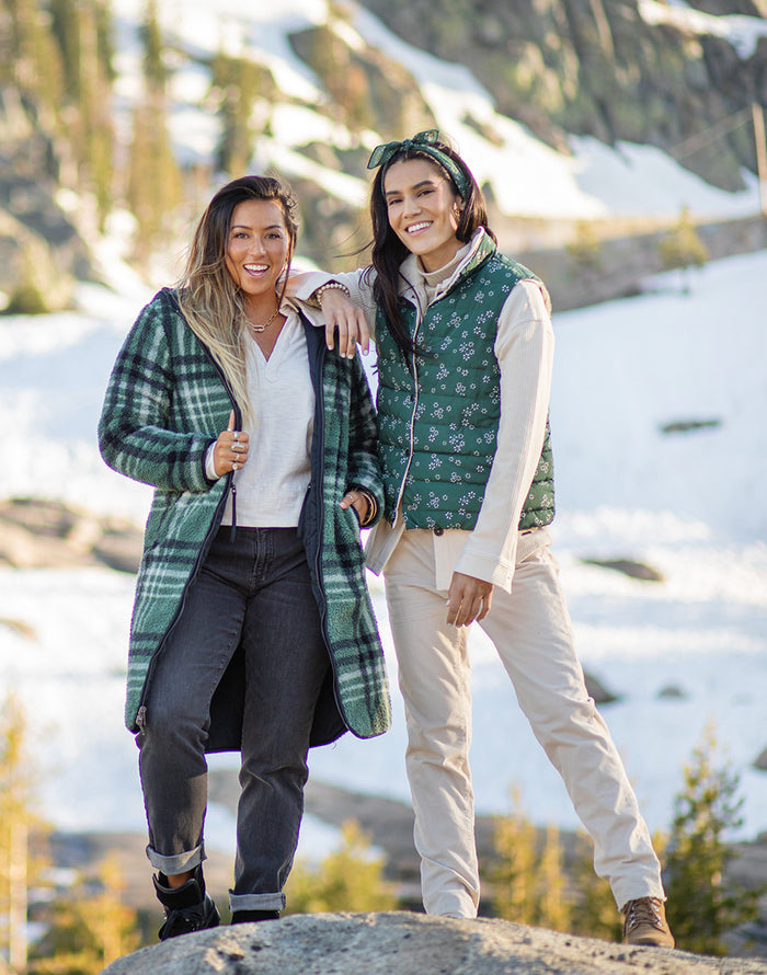 Baker Reversible Vest: Cilantro/Birch
