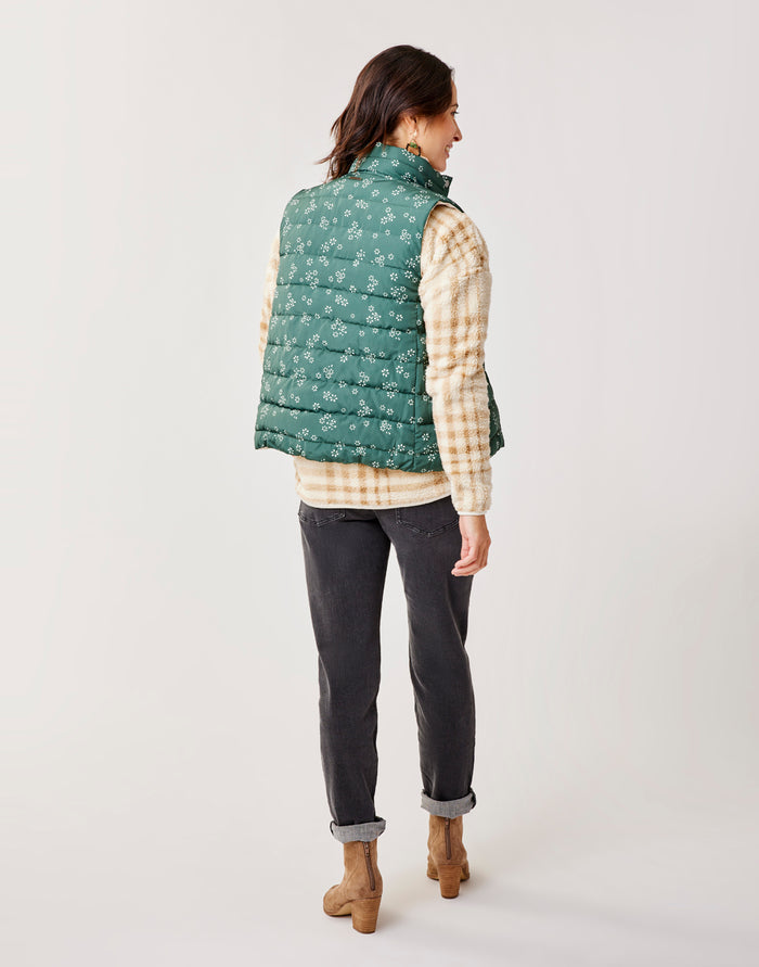Baker Reversible Vest: Cilantro/Birch