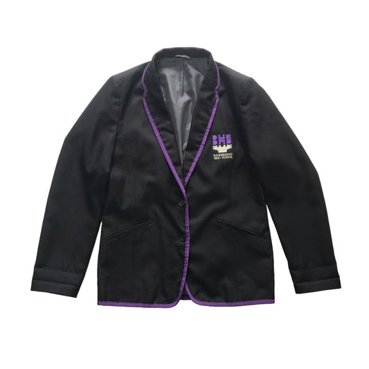 Bannerman High girls 14-15 yrs black purple trim school blazer