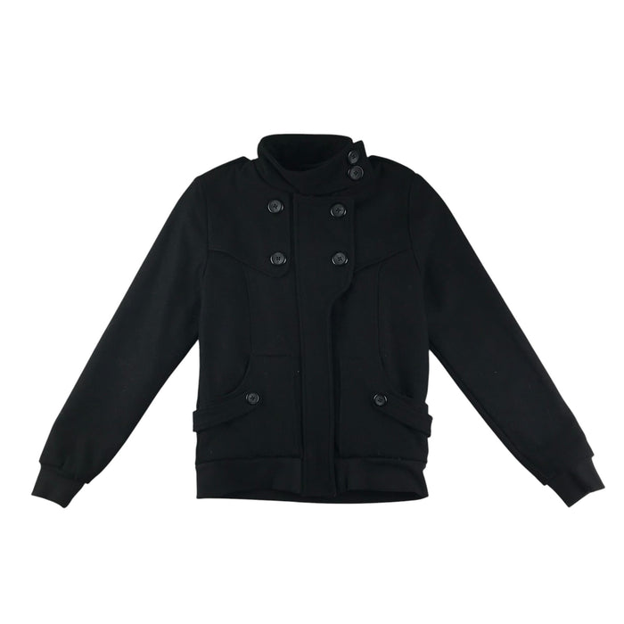 Barbuda coat 12-15 years black high collar wool-mix