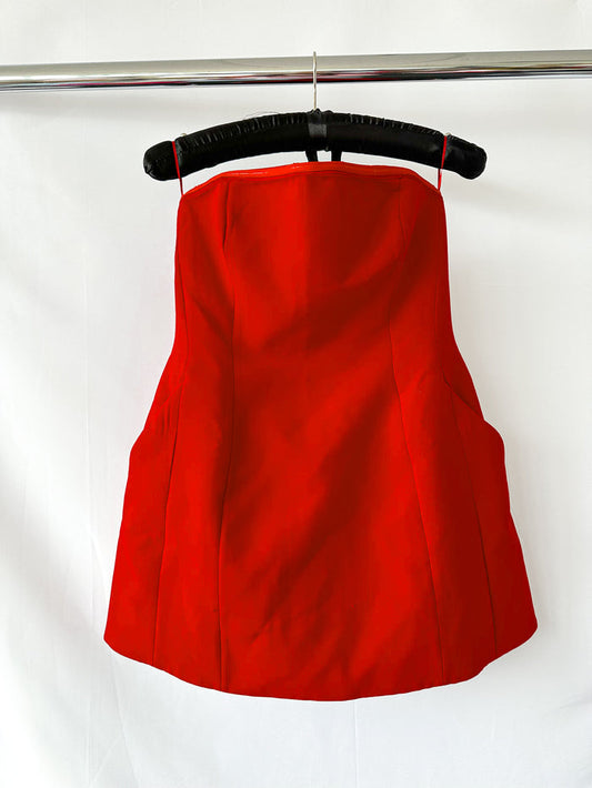 Bardot Red Karoline Hourglass Mini Dress