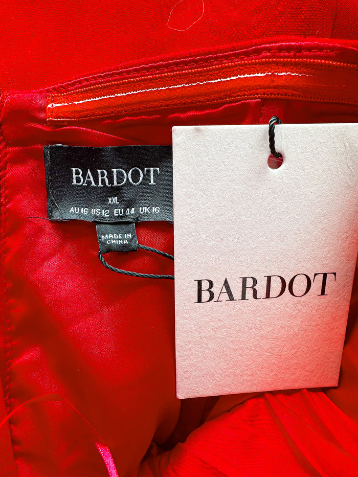 Bardot Red Karoline Hourglass Mini Dress