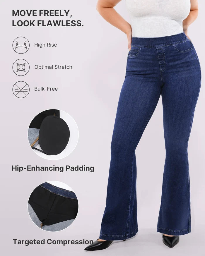 Bare Essentials™ AirSlim® High-Waisted Padded Hip Flare Jeans
